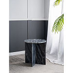 Столик кофейный с столешницей из черного мрамора Compact Black Marble Table варинант исполнения - 6 | Loft Concept в Самаре