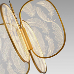 Люстра с гравировкой на акриловых плафонах Gravyura Bronze D 50 см варинант исполнения - 3 | Loft Concept в Самаре