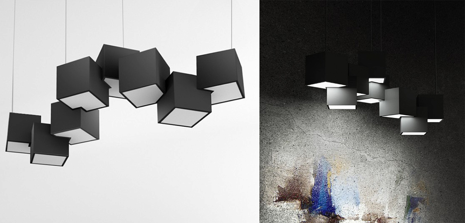 Дизайнерский светодиодный светильник Черный Eight Squares Lamp Дизайнерский светодиодный светильник Черный Eight Squares Lamp - Loft-Concept в Самаре
