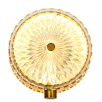 Бра с плафоном из рельефного стекла Peony Glass Bronze  варинант исполнения - 1 | Loft Concept в Самаре