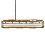 Люстра прямоугольная из толстого литого стекла Cast Glass варинант исполнения - 1 | Loft Concept в Самаре