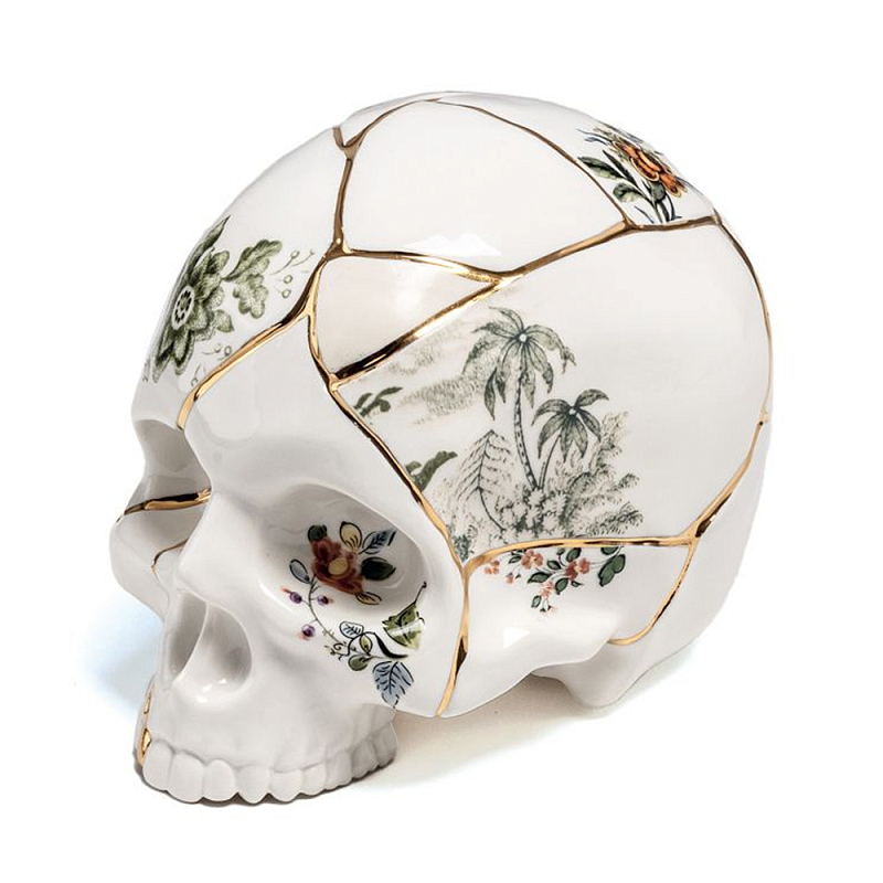 Статуэтка Seletti Skull Белый Золотой Мульти в Самаре | Loft Concept 