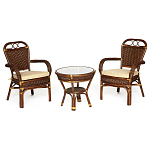 Комплект террасный из ротанга Eloise коричневый варинант исполнения - 1 | Loft Concept в Самаре