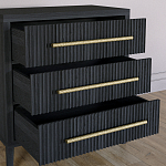 Комод Primo с 3 выдвижными ящиками Черный дуб варинант исполнения - 6 | Loft Concept в Самаре