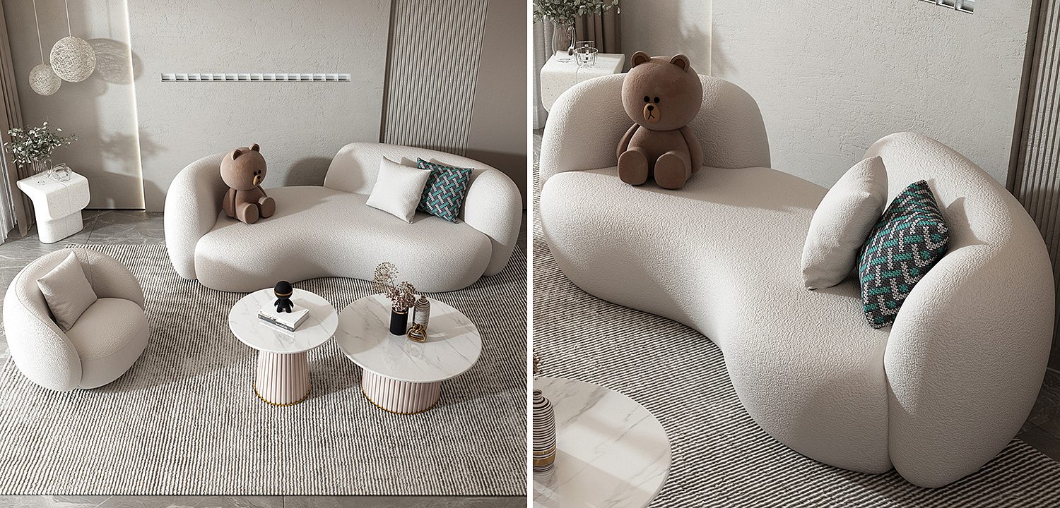 Диван Elliot White Boucle Collection Sofa Диван Elliot White Boucle Collection Sofa - Loft-Concept в Самаре