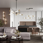 Светодиодный подвесной светильник Rovelly Black варинант исполнения - 3 | Loft Concept в Самаре