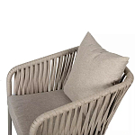 Стул серо-бежевый с декоративным плетением на спинке и подлокотниках Chair Weave варинант исполнения - 8 | Loft Concept в Самаре