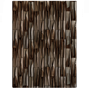 Дизайнерское Современное Панно Rhythmic Waves шоколадный цвет