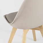 Стул с основой из пластика и мягким сиденьем Arvika Beige варинант исполнения - 6 | Loft Concept в Самаре