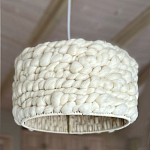 Вязаный шерстяной светильник Knitted wool lamp Cylinder варинант исполнения - 2 | Loft Concept в Самаре