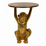 Столик с подстольем в виде обезьянки Bombay Gold варинант исполнения - 2 | Loft Concept в Самаре