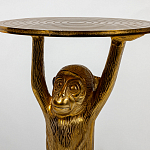 Столик с подстольем в виде обезьянки Bombay Gold варинант исполнения - 4 | Loft Concept в Самаре