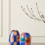 Люстра  с круглыми прозрачными шарами на серебряном каркасе Silver Stalk варинант исполнения - 3 | Loft Concept в Самаре