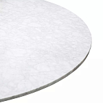 Круглый обеденный стол с белой мраморной столешницей White Tabletop on Black Base варинант исполнения - 6 | Loft Concept в Самаре