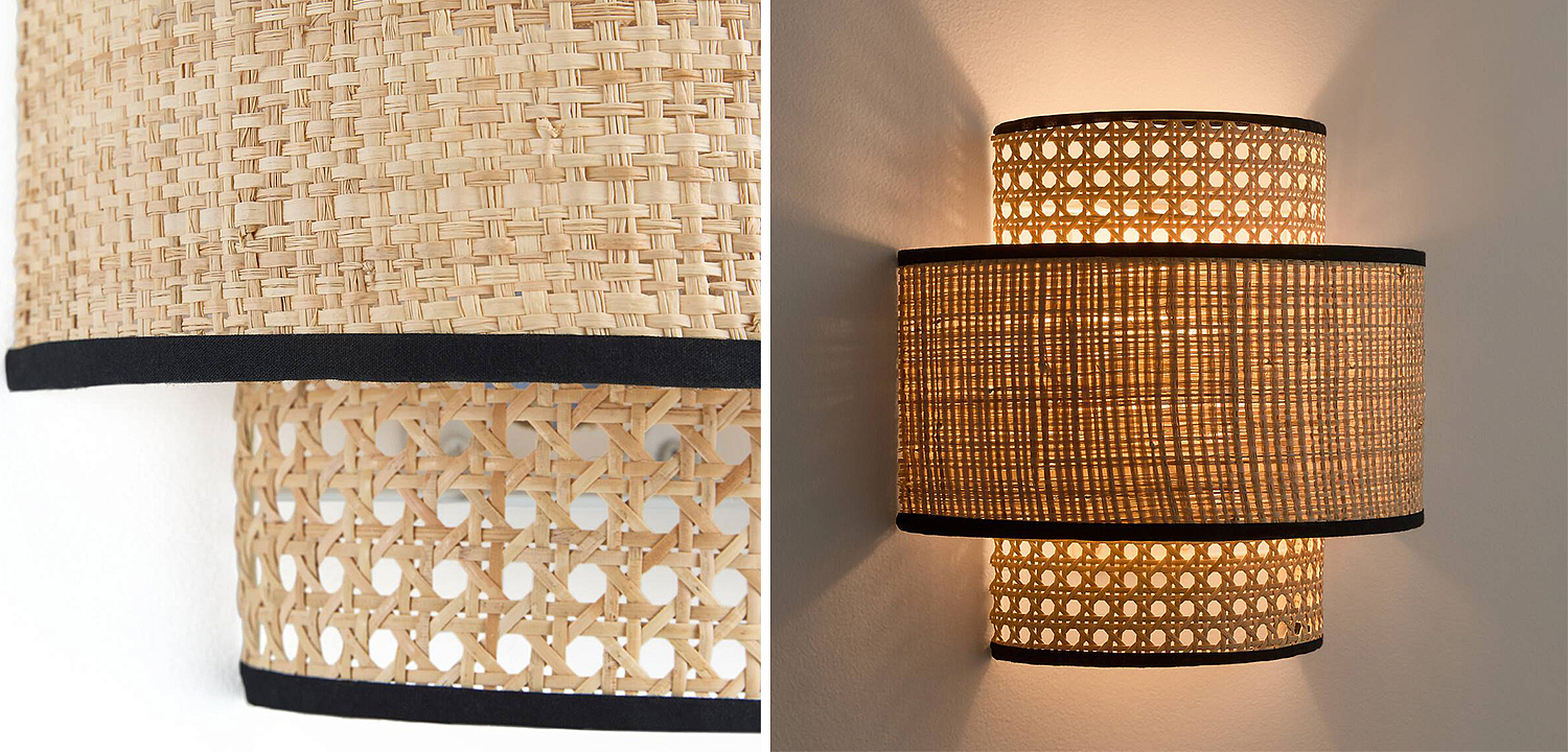 Бра Ottar Wicker Double lampshade - Loft-Concept в Самаре