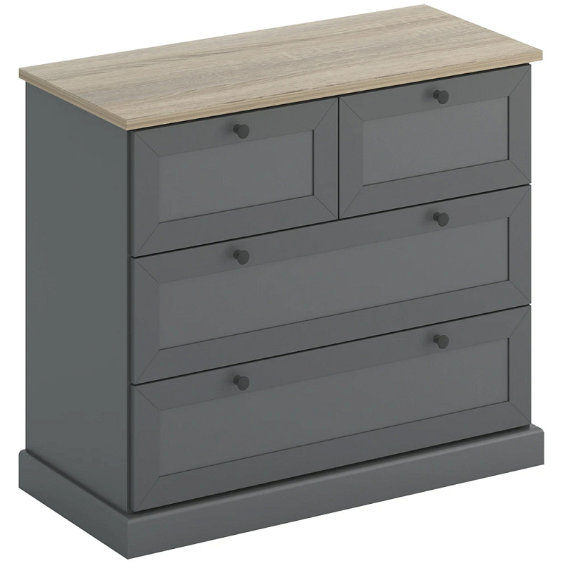 Комод с 4-мя ящиками Percent Chest of Drawers Серый Древесина Комод с 4-мя ящиками Percent Chest of Drawers Серый Древесина в Самаре | Loft Concept