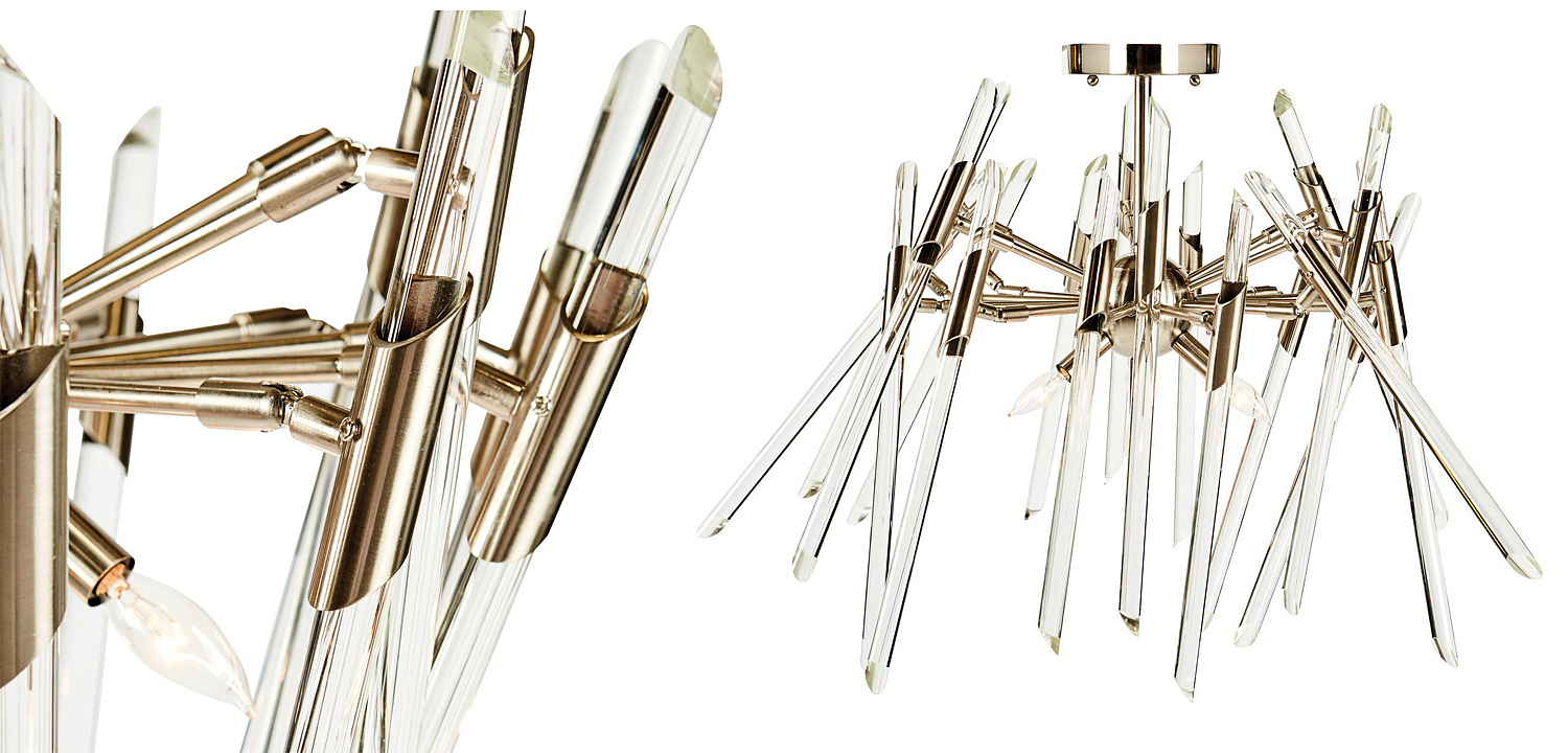 Потолочный светильник Ice Rods Chandelier nickel Потолочный светильник Ice Rods Chandelier nickel - Loft-Concept в Самаре