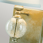 Бра со стеклянным шарообразным декором с пузырьками и бежевым абажуром Feiss варинант исполнения - 3 | Loft Concept в Самаре