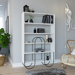 Стеллаж прямой белый с 5-ю открытыми полками NORFOLK BOOKCASE WHITE варинант исполнения - 1 | Loft Concept в Самаре