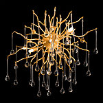 Бра с лучеобразным основанием и подвесками из прозрачного стекла в виде длинных капель Droplet Chandelier варинант исполнения - 2 | Loft Concept в Самаре