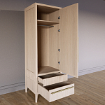 Узкий Шкаф Primo с 2 выдвижными ящиками Светлый дуб варинант исполнения - 7 | Loft Concept в Самаре