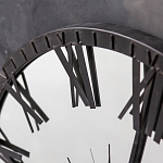 Часы настенные зеркальные с чёрным металлическим циферблатом Mirror Tower Clock варинант исполнения - 4 | Loft Concept в Самаре