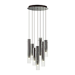 Люстра каскадная с 7-ю цилиндрическими плафонами из стекла Luminous Cylinders варинант исполнения - 2 | Loft Concept в Самаре