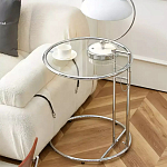 Дизайнерский журнальный стол круглый на стальном каркасе Fahek варинант исполнения - 2 | Loft Concept в Самаре