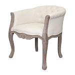 Кресло низкое в стиле прованс Бежевый Лен Louis French Armchair  варинант исполнения - 3 | Loft Concept в Самаре