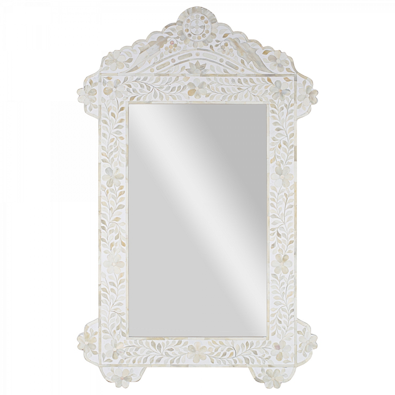 Зеркало отделка кость White Bone Inlay Bird Mirror ivory ( слоновая кость ) в Самаре | Loft Concept 