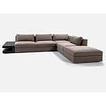 4-х местный Угловой модульный диван Zartаrn с приставным деревянным столиком варинант исполнения - 2 | Loft Concept в Самаре