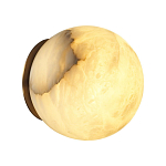 Настенно-потолочный светильник с плафоном в форме шара из алебастра Cryptocrystalline Stone варинант исполнения - 8 | Loft Concept в Самаре