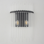 Бра со стеклянными прозрачными трубками и черным металлическим каркасом Nembus варинант исполнения - 1 | Loft Concept в Самаре