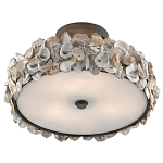 Потолочный светильник круглый с абажуром из устричных раковин Sea Ravens варинант исполнения - 3 | Loft Concept в Самаре