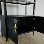 Стеллаж со стеклянными полками Elsa Dreams Black варинант исполнения - 2 | Loft Concept в Самаре