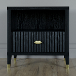 Прикроватная тумбочка с полкой Elsa Dreams Black варинант исполнения - 5 | Loft Concept в Самаре