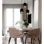 Каскадный светильник с 3-мя плафонами из дымчатого стекла Volta Flos Cascade Hanging Lamp варинант исполнения - 3 | Loft Concept в Самаре