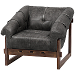 Кресло Duncan винтажная черная кожа варинант исполнения - 2 | Loft Concept в Самаре