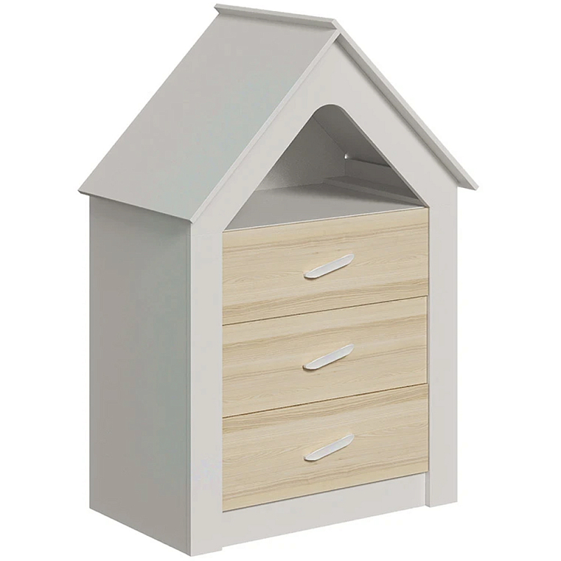 Комод в детскую Tiny Town Chest of Drawers Бежевый Белый Зеленый шалфей Розовый Комод в детскую Tiny Town Chest of Drawers Бежевый Белый Зеленый шалфей Розовый в Самаре | Loft Concept