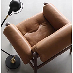 Кресло с деревянным каркасом и обивкой из натуральной кожи Medieval Furniture варинант исполнения - 5 | Loft Concept в Самаре