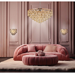 Люстра каскадная с подвесками в форме колец Galaxy of Light варинант исполнения - 8 | Loft Concept в Самаре