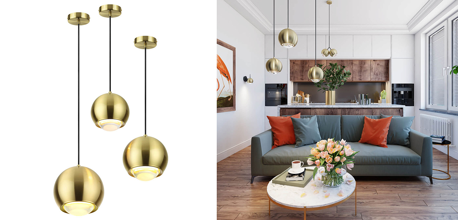 Подвесной светильник Ivor Pendant Gold Подвесной светильник Ivor Pendant Gold - Loft-Concept в Самаре