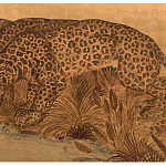 Картина с изображением Леопардов Leopards by stream варинант исполнения - 2 | Loft Concept в Самаре