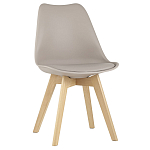 Стул с основой из пластика и мягким сиденьем Arvika Beige варинант исполнения - 1 | Loft Concept в Самаре