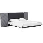 Кровать с большим мягким изголовьем Unity Dark Grey Bed варинант исполнения - 9 | Loft Concept в Самаре