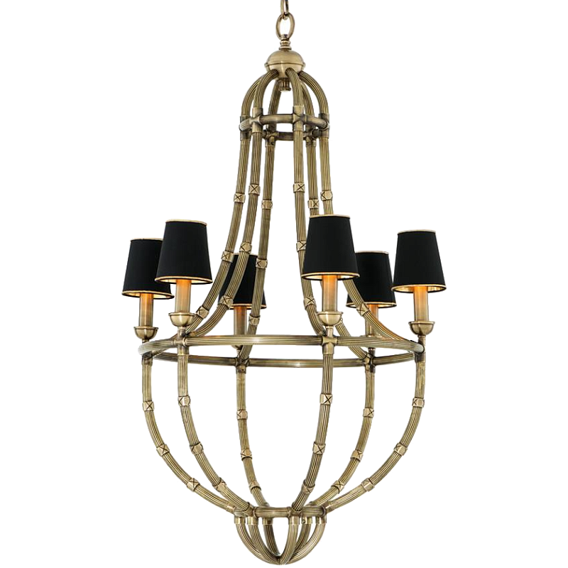 Люстра Chandelier Moreaux L Латунь Черный в Самаре | Loft Concept 