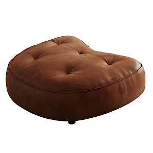 Пуф кожаный с каркасом из массива дерева Medieval Furniture