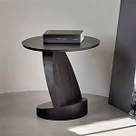 Дизайнерский журнальный столик чёрный с круглой столешницей Arycy варинант исполнения - 5 | Loft Concept в Самаре