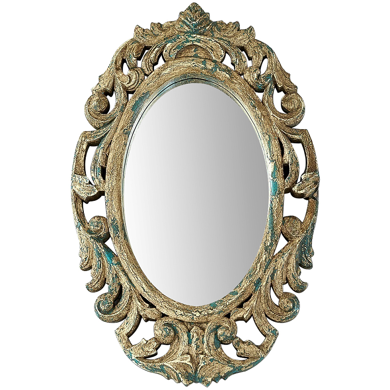 Настенное овальное зеркало Aina Mirror Бежево-серый Зеленый Настенное овальное зеркало Aina Mirror Бежево-серый Зеленый в Самаре | Loft Concept