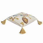 Чехол на подушку с кисточками и вышивкой птиц Ethnic mix Birds Square варинант исполнения - 1 | Loft Concept в Самаре